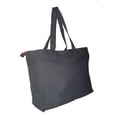 thumbnail image 1 of Extra Large Travel Day Tote Bag Heavy Duty Cotton Twill Zip Top Denim Blue, 1 of 8