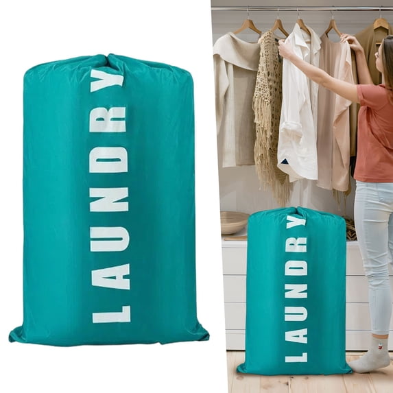 Extra Large Travel Laundry Bag, Dirty Clothes Organizer with Drawstring, Heavy Duty Bags, to Hold 4 Loads of Laundry Easy Fit a Laundry Hamper for Home, Dorm, Travel and Gym.