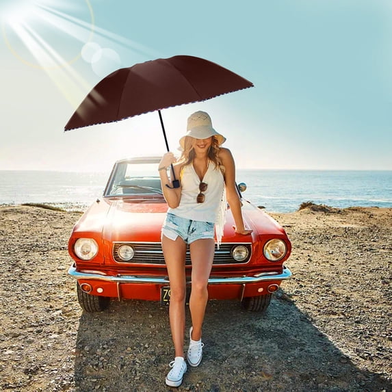 Extra Large Umbrella, Double Purpose Thickened Sunshade Umbrella, Folding Umbrella for Outdoor, Rain and Sun Protection, Compact for Travel and Storage
