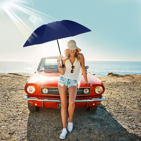 Extra Large Umbrella, Double Purpose Thickened Sunshade Umbrella, Folding Umbrella for Outdoor, Rain and Sun Protection, Compact for Travel and Storage