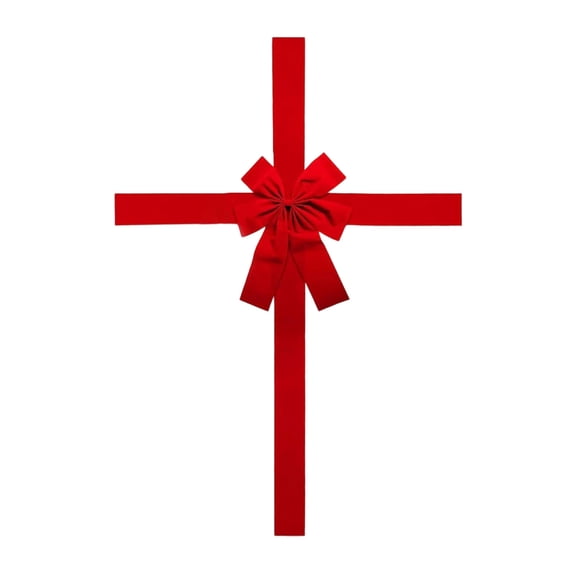 Extra Large Velvet Bow for Wreath Tree Mantel Front Door Holiday Decoration Red 40x50cm Cloth