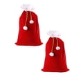 thumbnail image 1 of Extra Large Velvet Gift Bag 20x28 Inch, Drawstring Present Sack for Valentine's Day, Easter & Party Gifting Red*2, 1 of 9