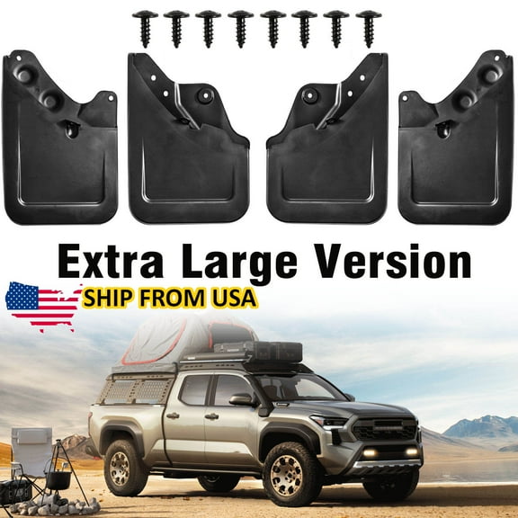 Extra Large Version 4pc Mud Flaps Splash Guards For Toyota Tacoma 2024 2025 N400