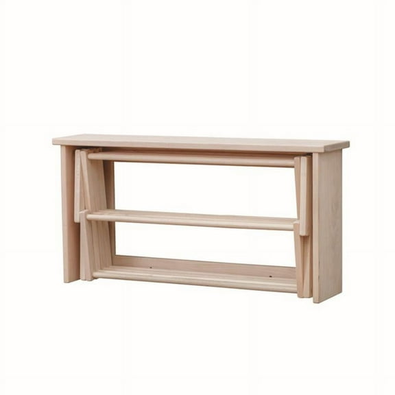 Extra Large Wall Clothes Drying Rack ~ Heavy Duty Solid Maple Hardwood, Folding, Collapses to 35" x 20" x 8", Hand Built in USA, Unfinished, by Pennsylvania Woodworks