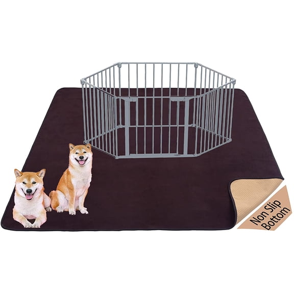 Extra Large Washable Pee Pads for Dogs Reusable Dog Floor Mats 60" x 60", Non Slip Puppy Training Pad, Whelping Pads for Guinea Pigs, Bunnies, Cats by
