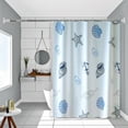 thumbnail image 1 of Extra Large Water Resistant Shower Curtain with Ocean Inspired Designs - Thickened Bathroom Partition with Included Hooks for Quick Setup, 1 of 6