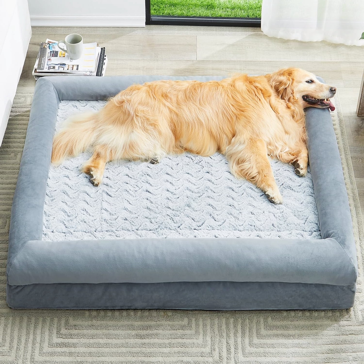 Extra Large Waterproof Dog Bed With Removable Cover Orthopedic Support Design