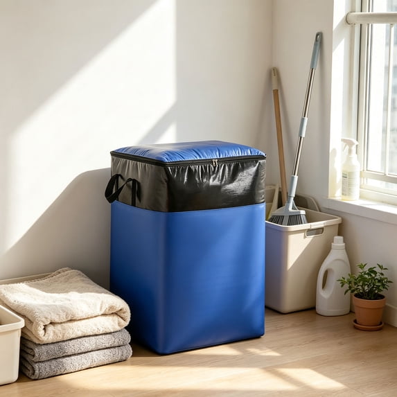 Extra Large Waterproof Moving Storage Bag Heavy Duty with Zipper Reinforced Handles for Clothes Bedding Travel