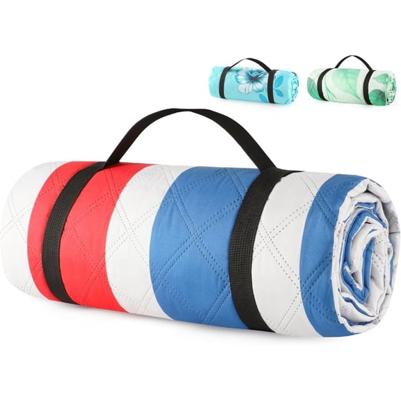 Extra Large Waterproof Picnic Blanket Foldable Sandproof Beach Blanket 5 Layer Machine Washable Soft Outdoor Mat for Camping Grass Park Stadium
