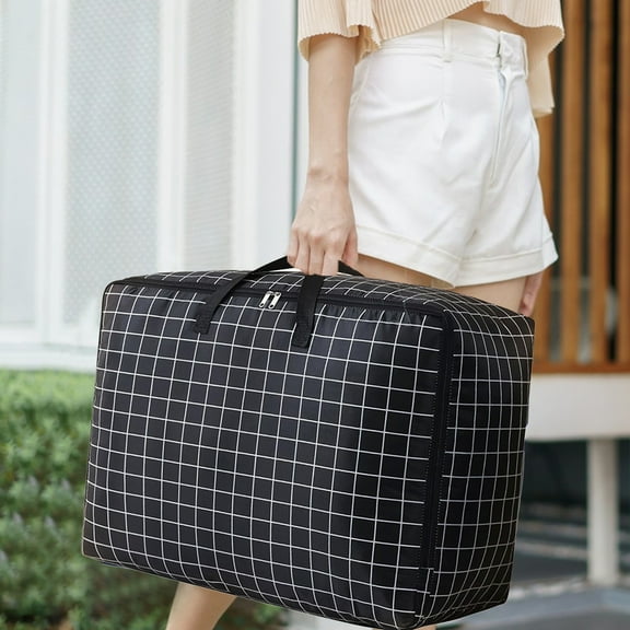 Extra Large Waterproof Storage Bag 70x50x30cm for Bedding Comforters Blankets Clothes Folding Organizer Strong Handles Zippers Reinforced Fabric Moving