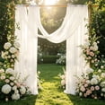 thumbnail image 1 of Extra Large Wedding Arch Sheer Drape, 600x75cm Lawn Wedding Ceremony Scene Backdrop Decorative Polyester Curtain, for Wedding Ceremony / Hotel Banquet Scene Arrangement, 1 of 6