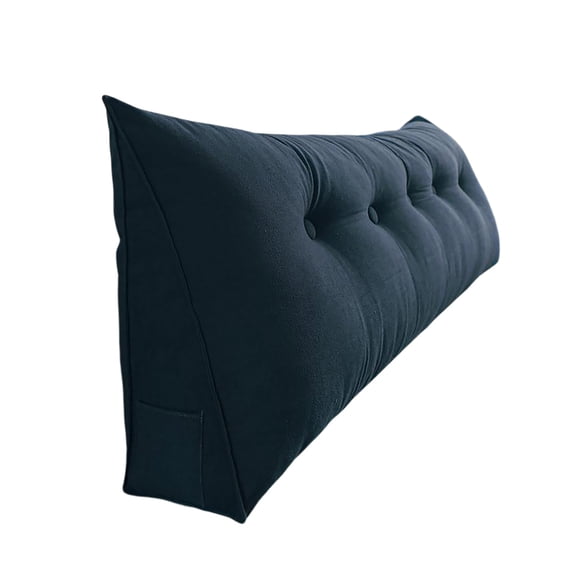 Extra Large Wedge Reading Pillow for Adults - 24x20x8 Inch Triangular Backrest with Removable Cover - Bed Rest Support Cushion for Sitting Up, Lumbar Comfort & Daybed Use