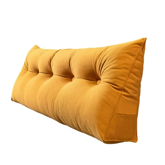 Extra Large Wedge Reading Pillow for Adults - 24x20x8 Inch Triangular Backrest with Removable Cover - Bed Rest Support Cushion for Sitting Up, Lumbar Comfort & Daybed Use