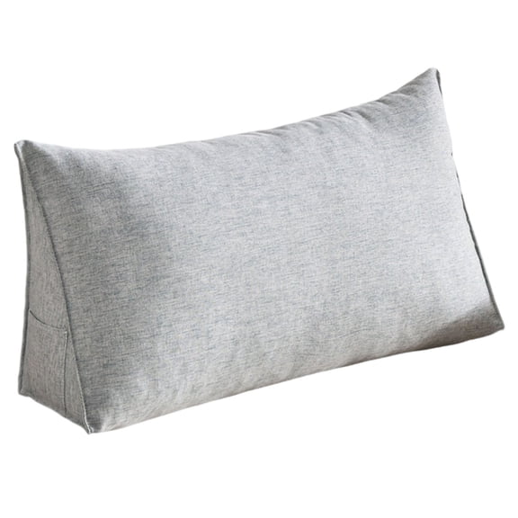 Extra Large Wedge Shape Back Support Cushion 70X35X20cm Soft Comfortable Pillow for Sofa and Bed with Removable Cover and Side Pocket for Reading Watching TV Living Room Bedroom Use