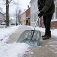 thumbnail image 1 of Extra-Large Winter Snow Shovel with Thickened Curved Plastic Blade and Ergonomic Design, High-Efficiency Snow Removal Tool for Clearing Driveways, Sidewalks and Walkways After Heavy Snowfall, 1 of 6