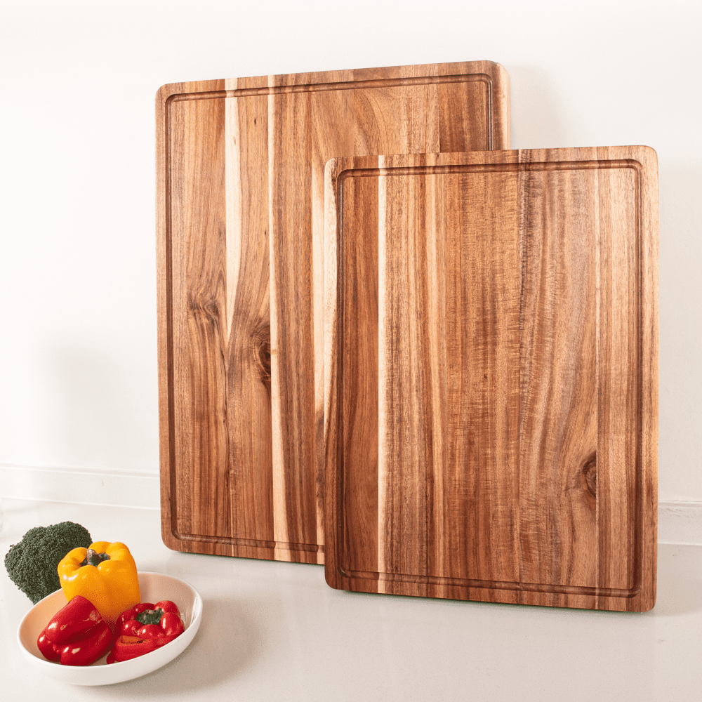 XX-Large Acacia Wood Reversible Cutting Board with Juice Groove