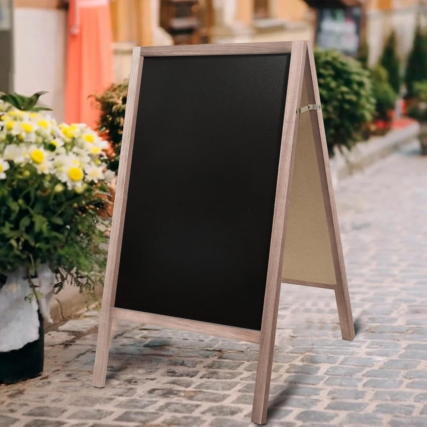 Extra Large Wooden 40" x 22" Chalkboard,AFrame Chalkboard Sign Double