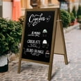 thumbnail image 1 of Extra Large Wooden 40" x 22" Chalkboard, A Frame Chalkboard Sign Double-Sided Sidewalk Chalkboard Easel, Sturdy Sandwich Board for Restaurant, Business or Wedding (Brown), 1 of 14