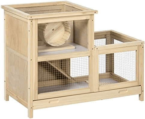 View of Extra Large Wooden Hamster Cage with Sliding Tray, Large Hamster Cage ...