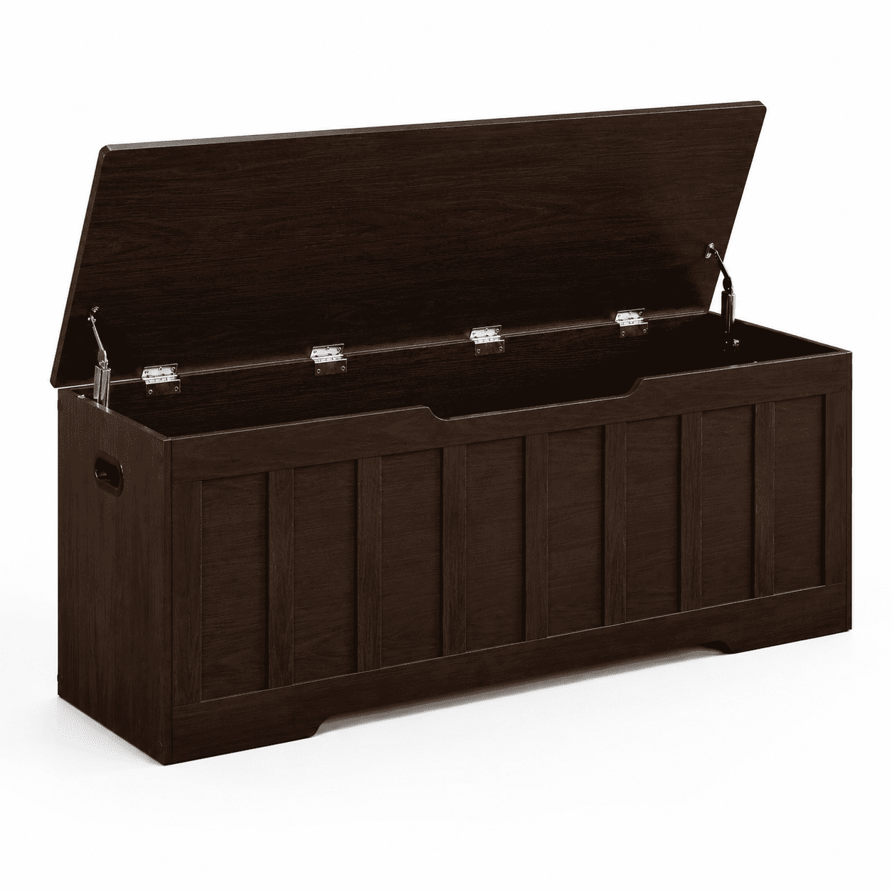 Extra Large Wooden Storage Chest, Espresso, 55.00 x 20.98 x 4.02 Inches ...