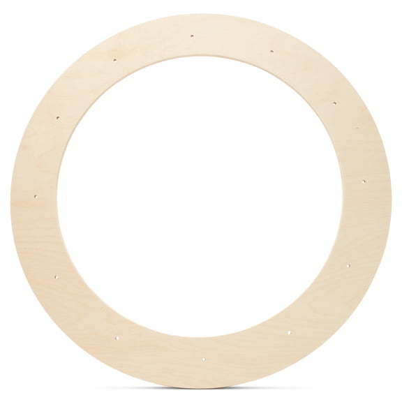 Extra-Large Wreath Frame 18-inch Diameter, Pack of 2 Wood Wreath Forms, Wood Rings for Crafts & Door Wreath With Lights, by Woodpeckers