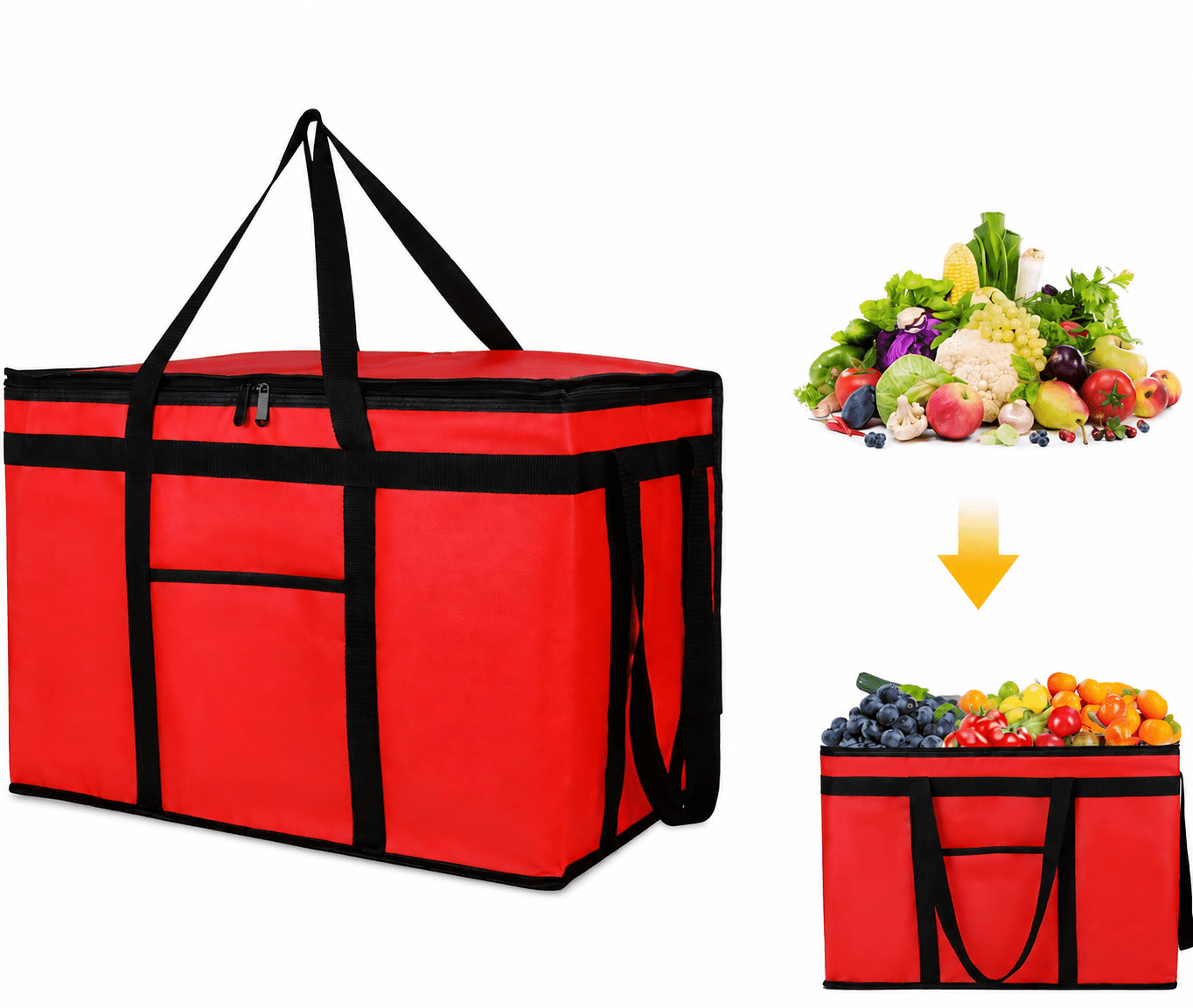 XXXL Insulated Delivery Bag - Durable, Thermal, Warming - Suitable for ...