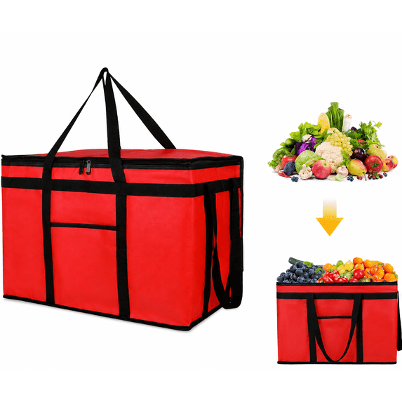 Extra Large XXXL Insulated Delivery Bag Cooler Bags Insulated Grocery Bags Keep Food Warm Catering Therma for Doordash Shopper Hot Warming