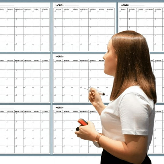 Extra Large Yearly Planner - Eye-Catching Wall Calendar for Home, Office, and Classroom Use - Decorative and Easy to Read Schedule