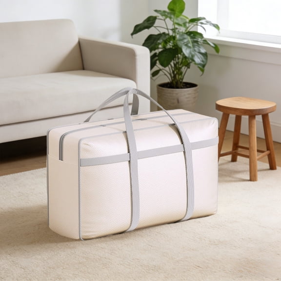 Extra Large Yellow Storage Bag for Clothes, Blankets, and Bedding, Heavy-Duty Carry All for Home Organization, College Dorm, and Relocation A