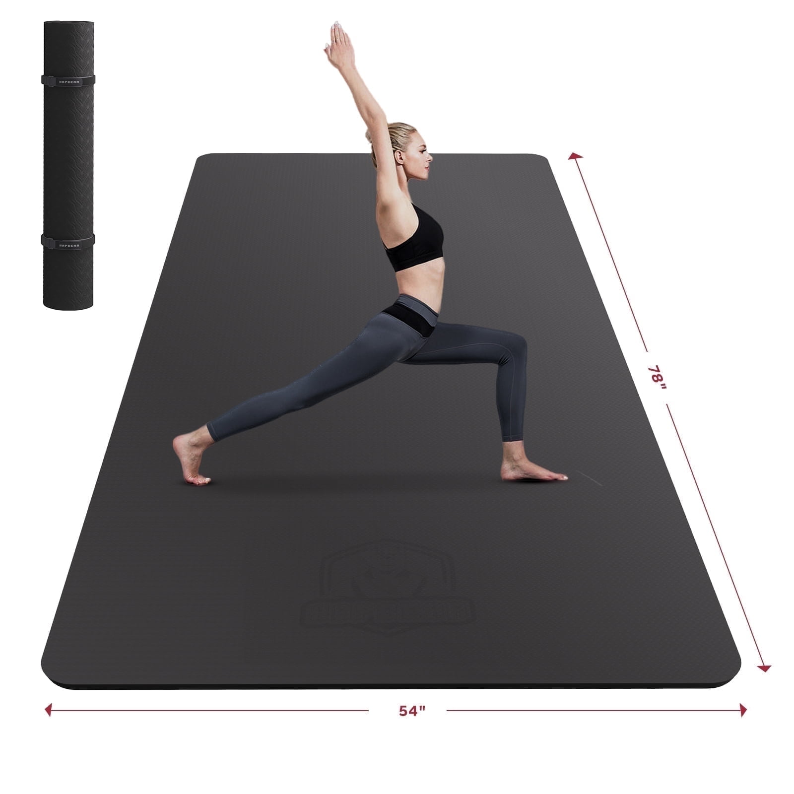 Extra Large Yoga Mat, 78x54 Inches, Thick & Durable Non-Slip Exercise Mat, Eco-Friendly TPE Foam Workout Mat for Home Gym, Yoga, Pilates, Stretching and Meditation