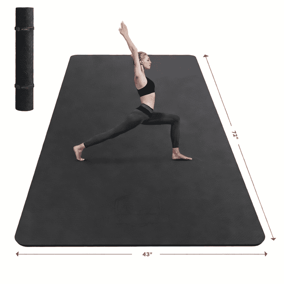 Extra Large Yoga Mat - Multiple Sizes (43x72" to 54x78"), Non-Slip Thick Yoga Mat, Eco-Friendly Workout Mat & Exercise Mat for Home Yoga, Pilates, Stretching