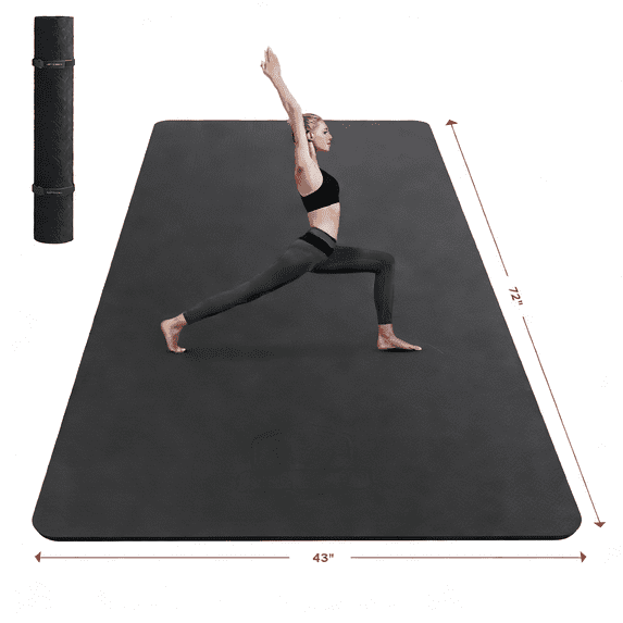 Extra Large Yoga Mat - Multiple Sizes (43x72" to 54x78"), Non-Slip Thick Yoga Mat, Eco-Friendly Workout Mat & Exercise Mat for Home Yoga, Pilates, Stretching