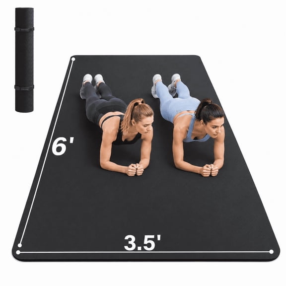 Extra Large Yoga Mat - Multiple Sizes (43x72" to 54x78"), Non-Slip Thick Yoga Mat, Eco-Friendly Workout Mat & Exercise Mat for Home Yoga, Pilates, Stretching