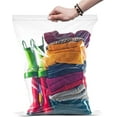 thumbnail image 1 of Extra-Large Zip and Close Storage Bags 18" x 24", 2 Mil Thick, Resealable Zipper, 10-Pack, 1 of 5