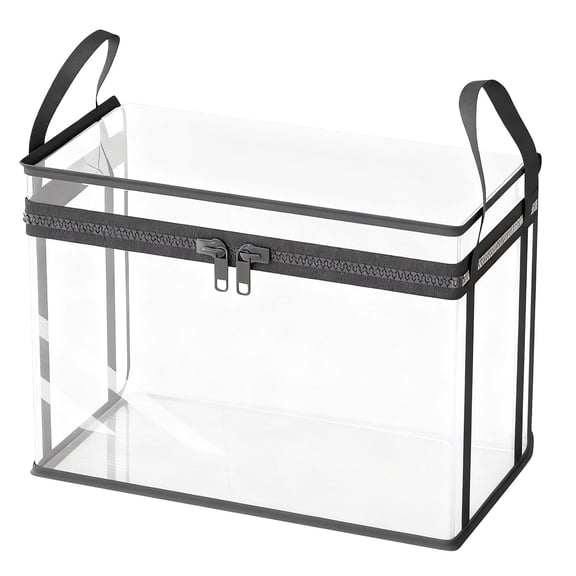 Extra Large Zippered Storage Bag Clear Bags Portable Fabric Storage Container with Handles for Bedding Seasonal Clothes Home Room Organization