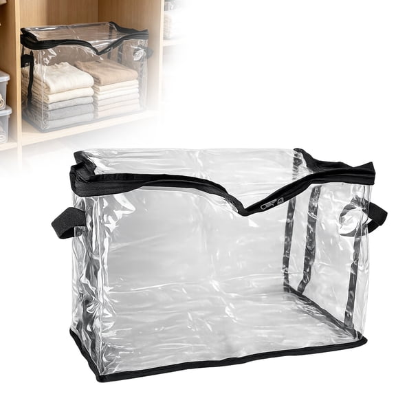 Extra Large Zippered Storage For Home Organization Portable Handled Fabric Container For Bedding Seasonal Items Home Textile Storage Home Decor