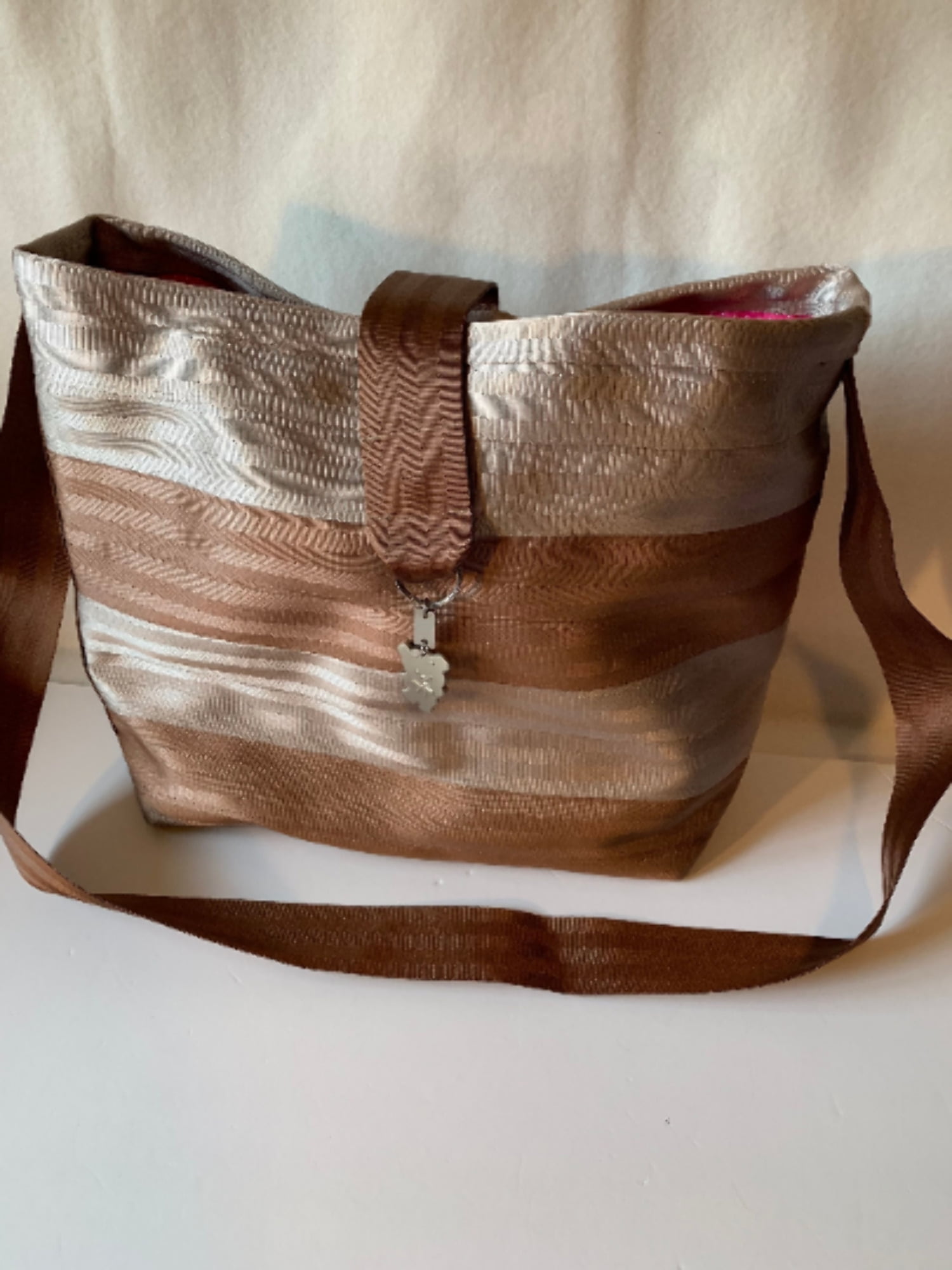 Extra Large seat belt tote for diaper bag, swim bag or weekender bag in 2 colors