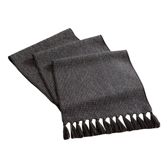 Extra-Length Black Table Runner, Holiday Dining Decor