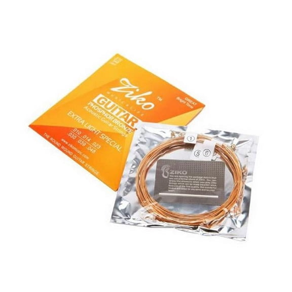Extra Light Acoustic Beginner Guitar Strings, Full Set