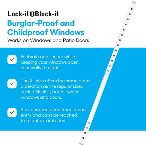 Extra Long – (1 Device) Home Security Adjustable Window Security Bars ...