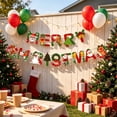 thumbnail image 1 of Extra Long 118 Inch Christmas Door Banner - Waterproof Outdoor Xmas Wall Hanging Decor for Front Porch Garage Yard Party, 1 of 6