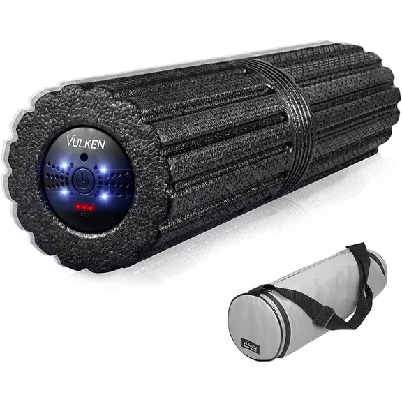 Extra Long 17 Vibrating Foam Roller 4 Speeds 3800RPM High Intensity Quick Charge Electric Foam Roller Tissue Massager for Muscle Recovery