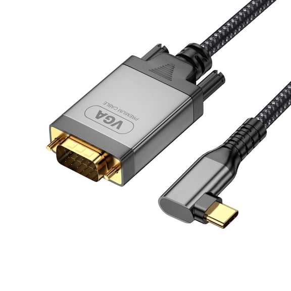 Extra Long 2 Meter Braided Type C VGA Cable Ideal For Conference Rooms And Home Theaters