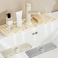thumbnail image 1 of Extra Long 24" Sink Faucet Draining Pad, Multifunctional Silicone Countertop Storage Mat, Fast Self-Draining Kitchen Sink Drying Pad, Non-Slip, for Bathroom & Kitchen (41.5x15cm), 1 of 3