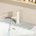 thumbnail image 1 of Extra Long 24" Sink Faucet Draining Pad, Multifunctional Silicone Countertop Storage Mat, Fast Self-Draining Kitchen Sink Drying Pad, Non-Slip, for Bathroom & Kitchen (41.5x15cm), 1 of 3