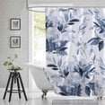thumbnail image 1 of Extra Long 72"x84" Blue and White Floral Shower Curtain Set with Hooks,Watercolor Gentle Colors Flowers Bathroom Curtain,Modern Minimalist Waterproof Bath Curtain for Bathroom Decor, 1 of 1
