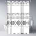 thumbnail image 1 of Extra Long 72"x84" Grey Boho Shower Curtain Set with Plastic Hooks Machine Washable Waterproof Polyester Fabric Bathroom Curtain Paisley Pattern Bath Curtain for Bathroom Decor, 1 of 6