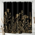 thumbnail image 1 of Extra Long 72Wx84H Shower Curtain for Bathroom Decor Black Gold Dark Floral Wildflower Vintage Botanical Rustic Farmhouse Plant Art Printed Fabric Polyester Waterproof 12 Pack Plastic Hooks, 1 of 6