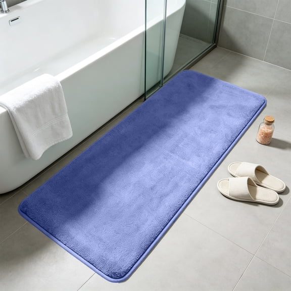 Extra Long Bath Mat Runner– Non-Slip Soft Bathroom Rug, Quick Dry and Machine Washable Floor Mat for Tub, Shower and Vanity