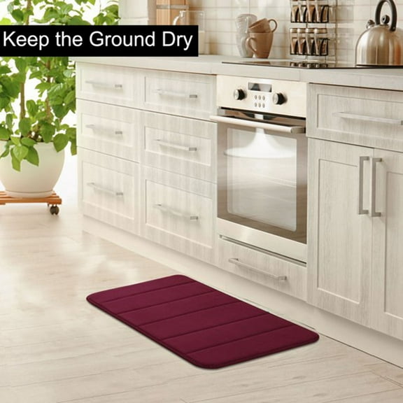 Extra-Long Bathroom Memory Foam Water-Absorbing Non-Odorous Mat, 50×80cm/20×32in Memory Foam Rug Pad, Water Absorbent And Machine Washable Bath Rug Runner for Bathroom Shower, Brown